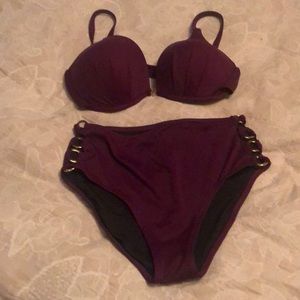 Purple high waisted bikini